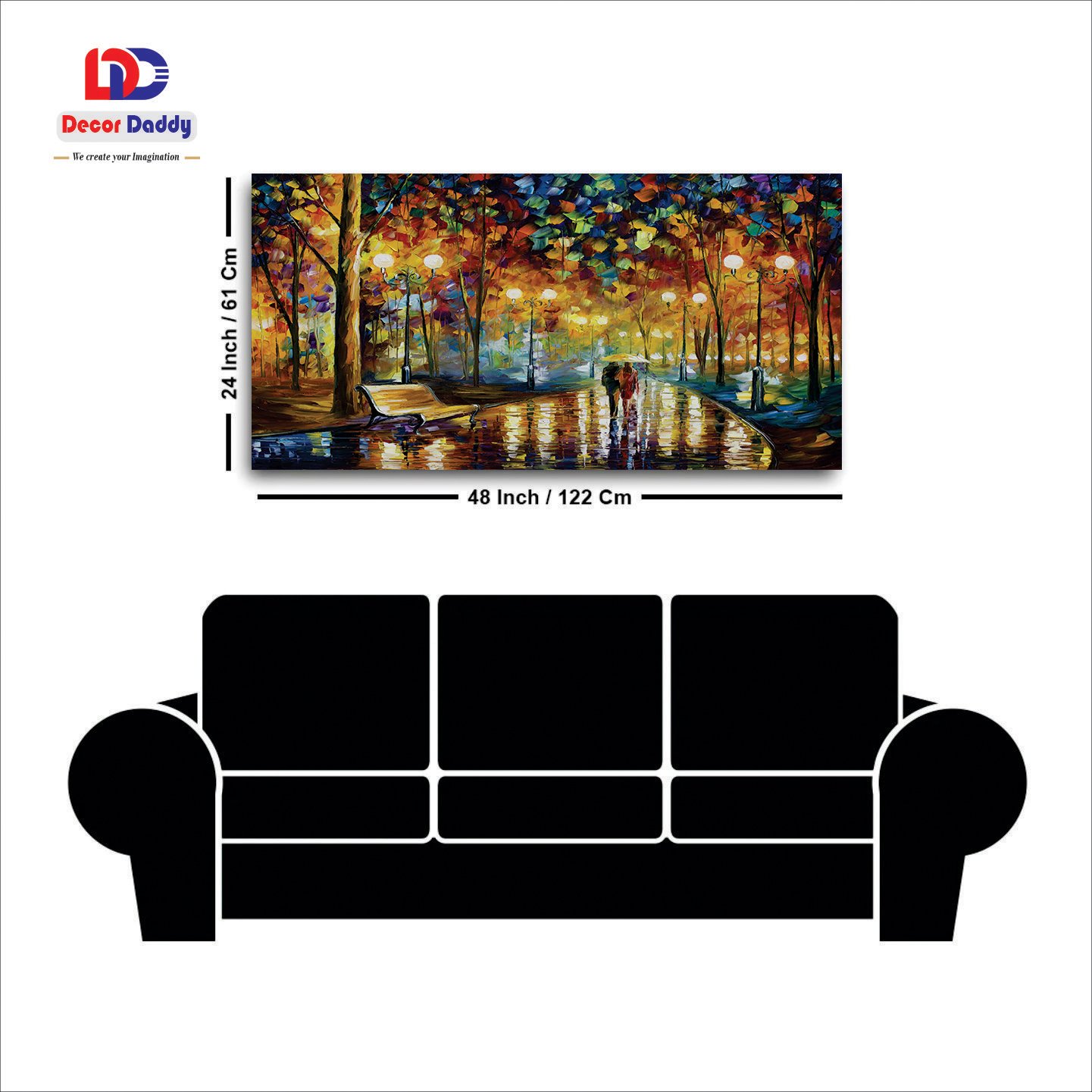 Classic Evening Way To Home Premium Canvas Wall Painting  decorative masterpiece for home decor